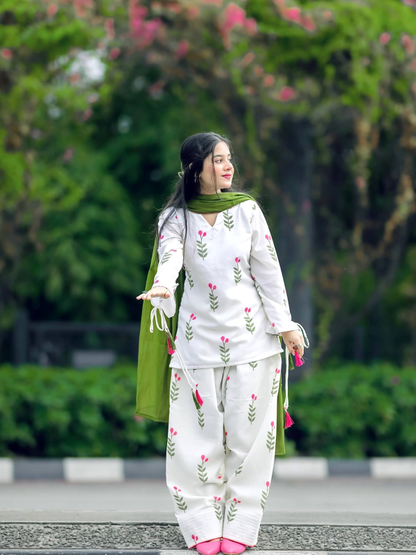 White Farshi 3PC Set   