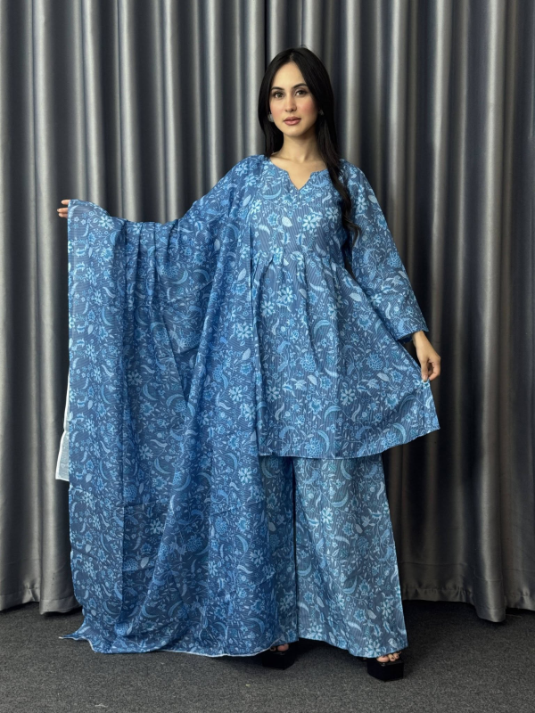  Heavenly Aura Kurta plazo set   
